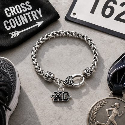 Cross Country XC Wheat Chain Bracelet