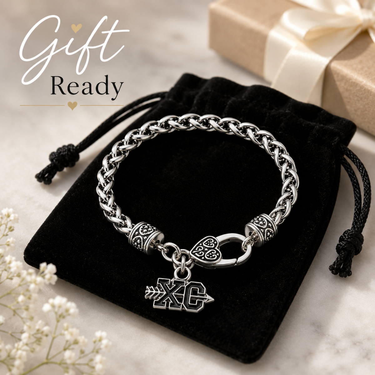 Cross Country XC Wheat Chain Bracelet