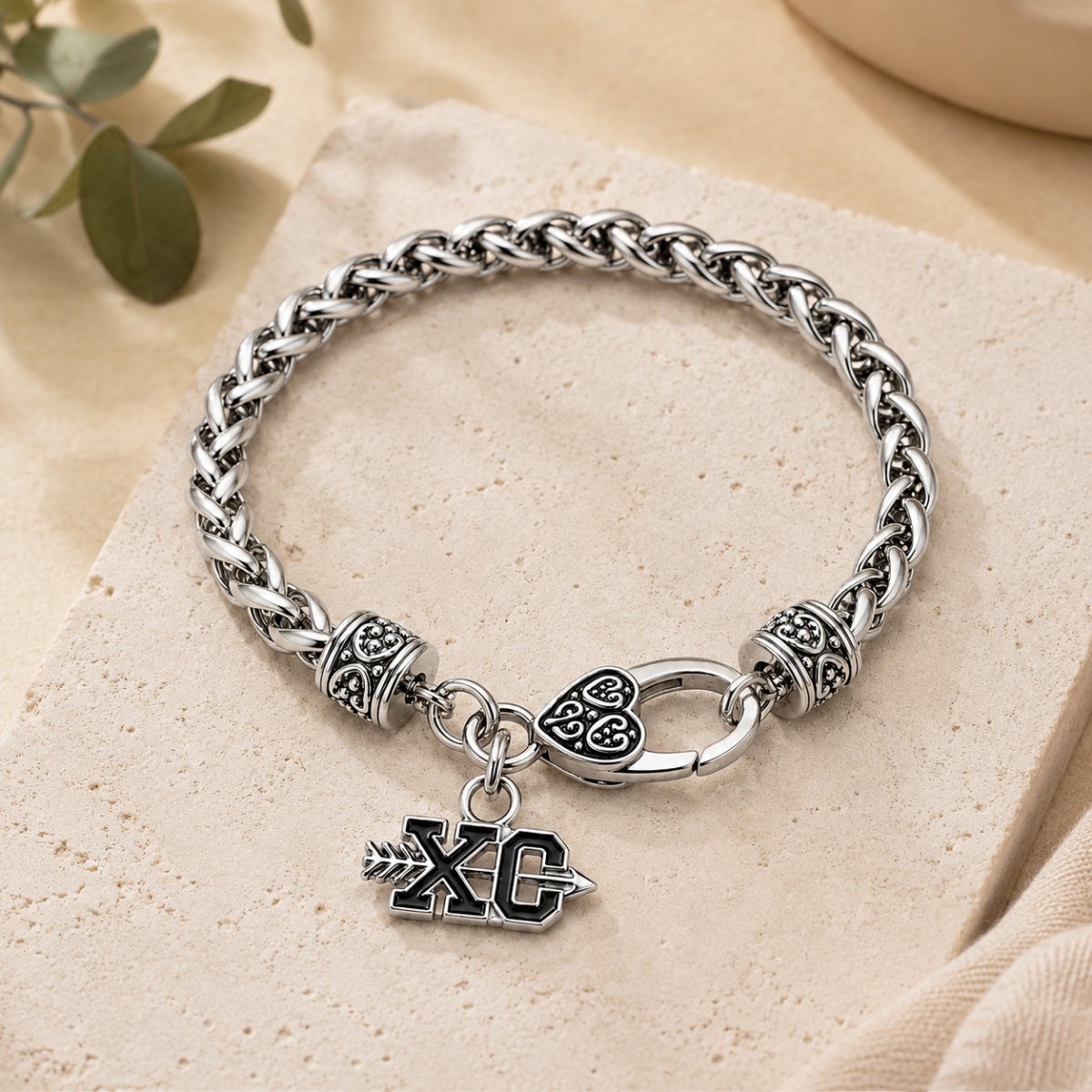 Cross Country XC Wheat Chain Bracelet
