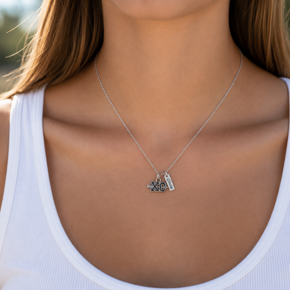 Personalized Cross Country -XC Necklace with Engraved Name Tag