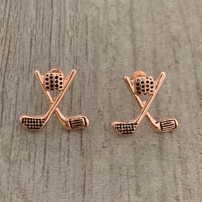 Golf Charm Stud Earrings