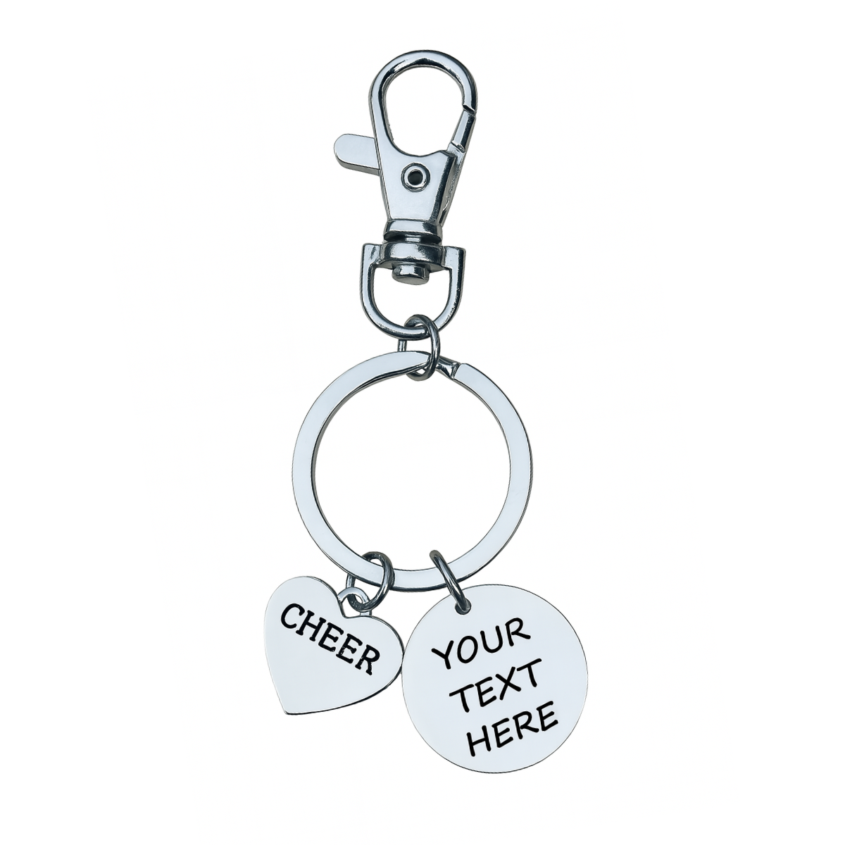 Custom Engraved Cheerleading All Star Worlds, Summit Zipper Pull Keychain