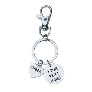 Custom Engraved Cheerleading All Star Worlds, Summit Zipper Pull Keychain