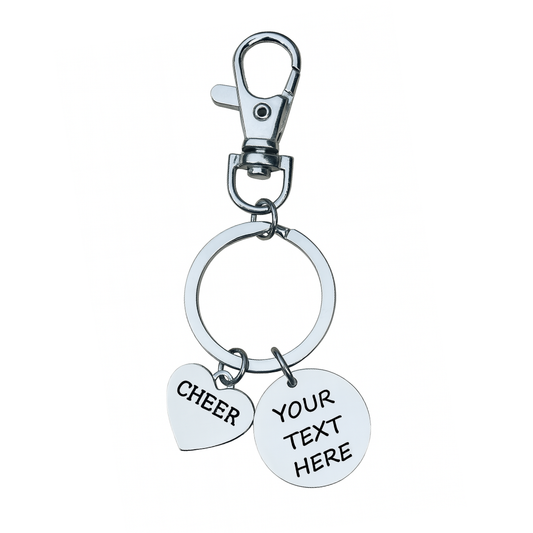 Custom Engraved Cheerleading All Star Worlds, Summit Zipper Pull Keychain