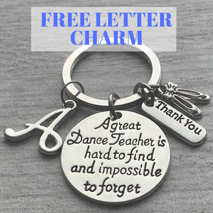 Personalized Dance Great Teacher is Hard to Find Keychain