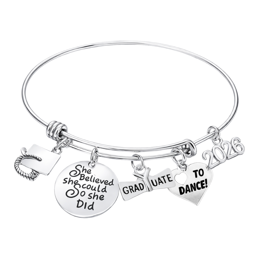 2026 Sports Graduation Bracelet - She Believed She Could- Pick Activity