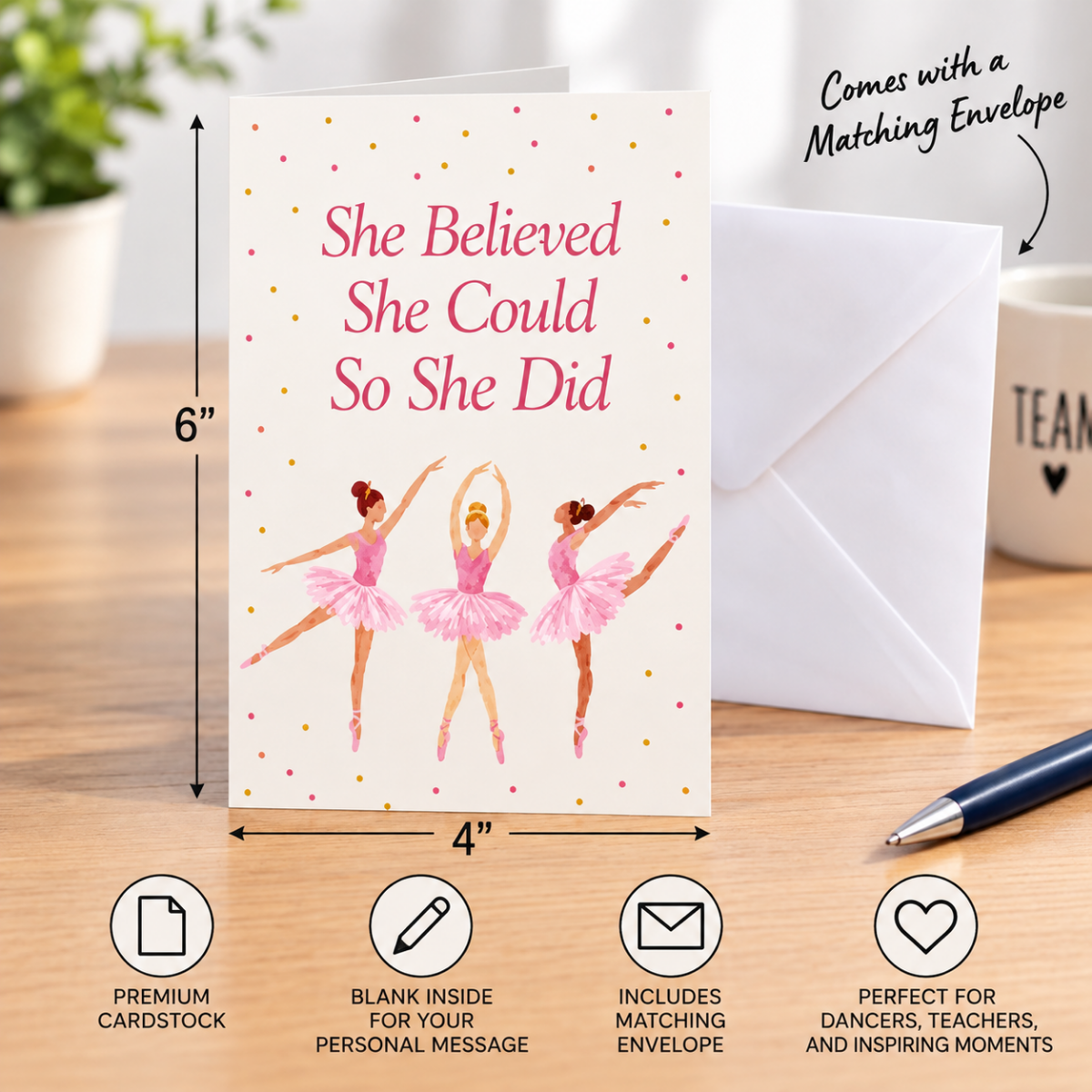 Dance Charm Keychain & Card Gift Set