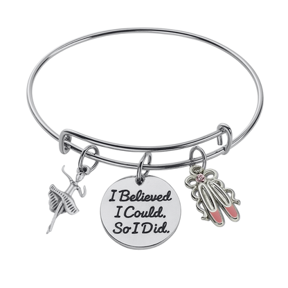 Dance I Believed I Could So I Did Ballet Bangle Bracelet