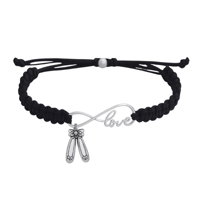 Dance Infinity Adjustable Rope Bracelet - Pick Charm