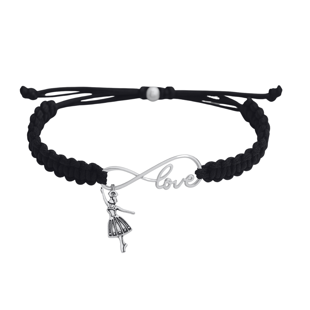 Dance Infinity Adjustable Rope Bracelet - Pick Charm