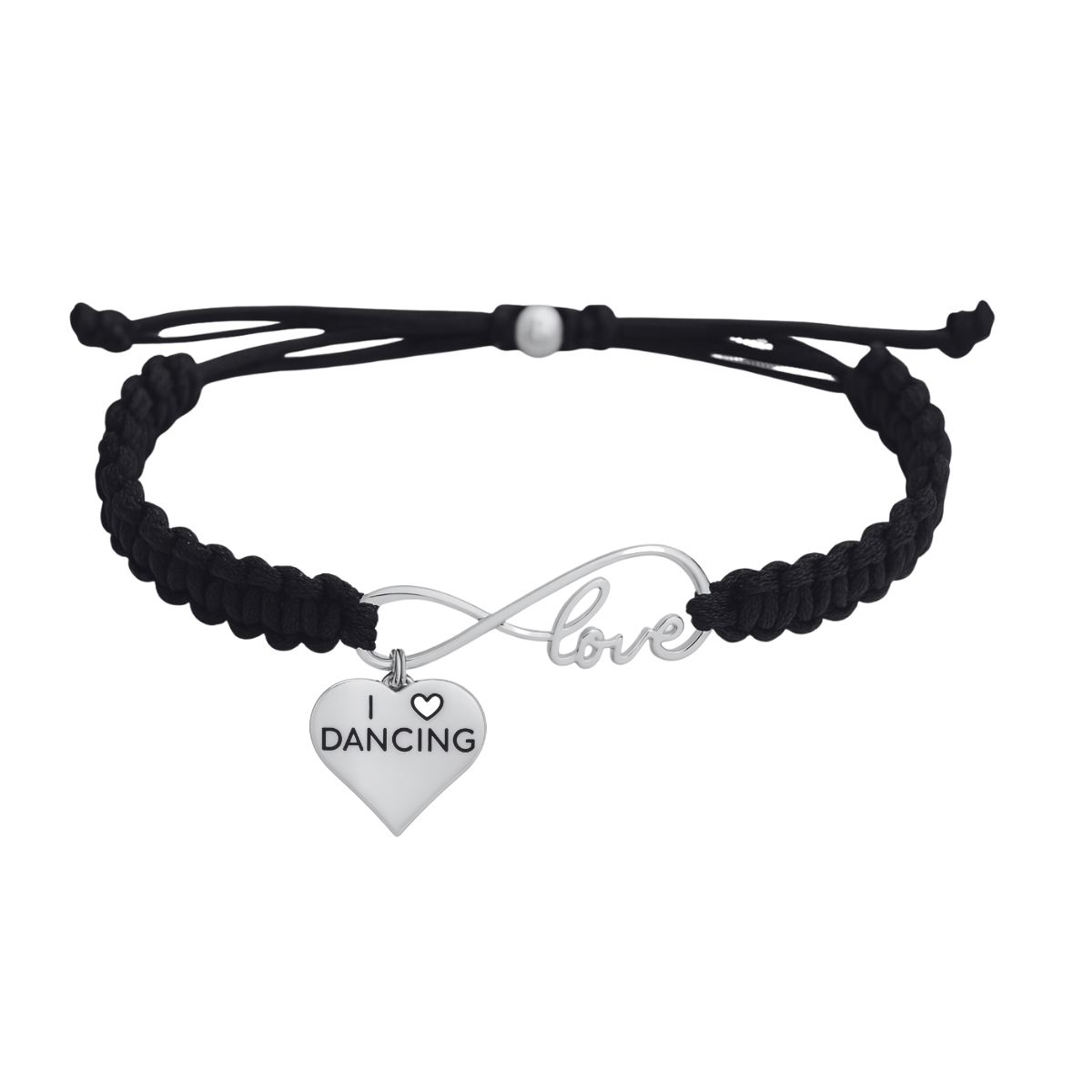 Dance Infinity Adjustable Rope Bracelet - Pick Charm