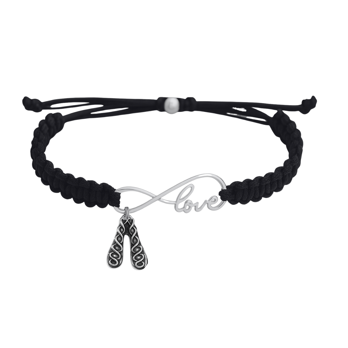 Dance Infinity Adjustable Rope Bracelet - Pick Charm