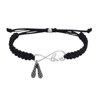 Dance Infinity Adjustable Rope Bracelet - Pick Charm