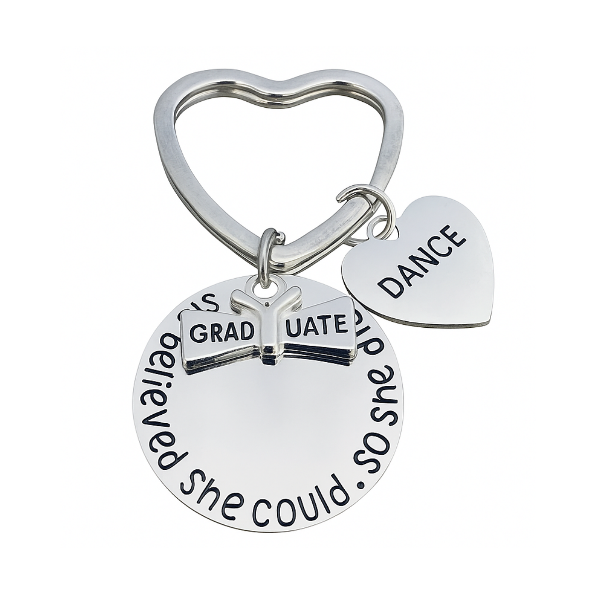 Graduation Keychain - She Believed She Could - Pick Sport