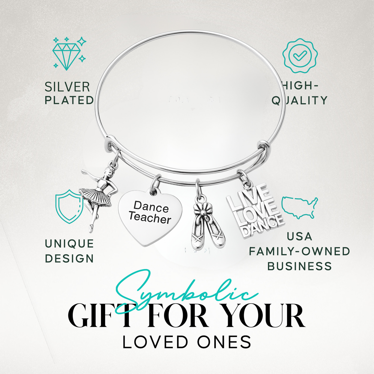 Dance Teacher Bangle Bracelet