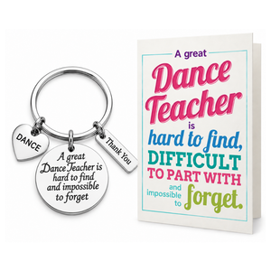 Dance Teacher Keychain & Card Gift Set