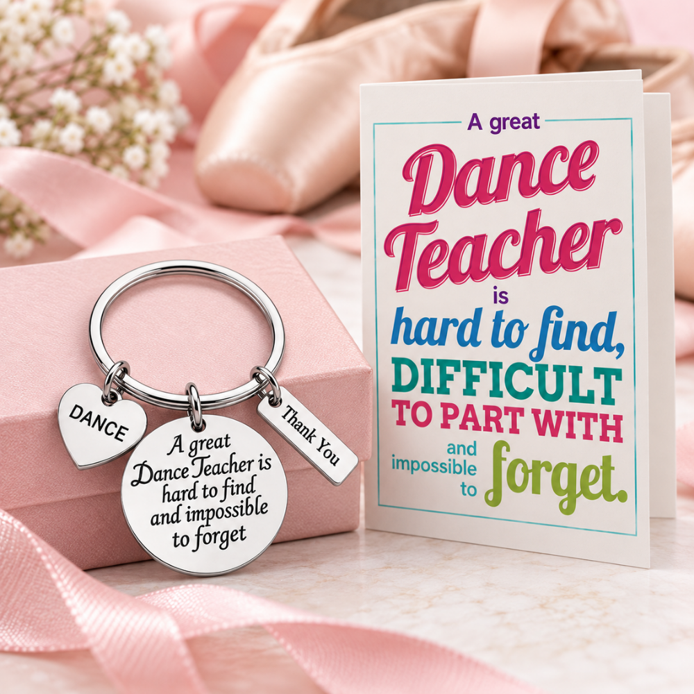 Dance Teacher Keychain & Card Gift Set