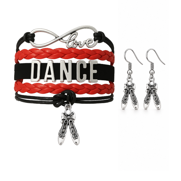 Girls Pink Dance Infinity Jewelry Set