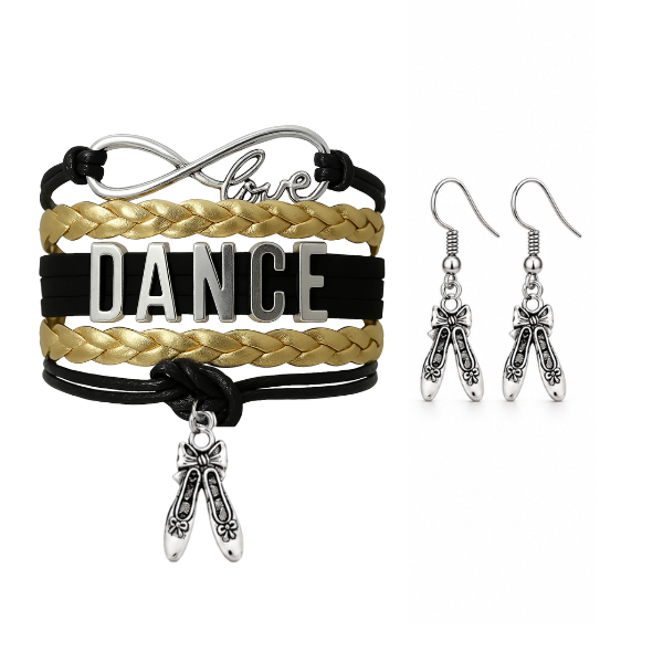 Girls Pink Dance Infinity Jewelry Set