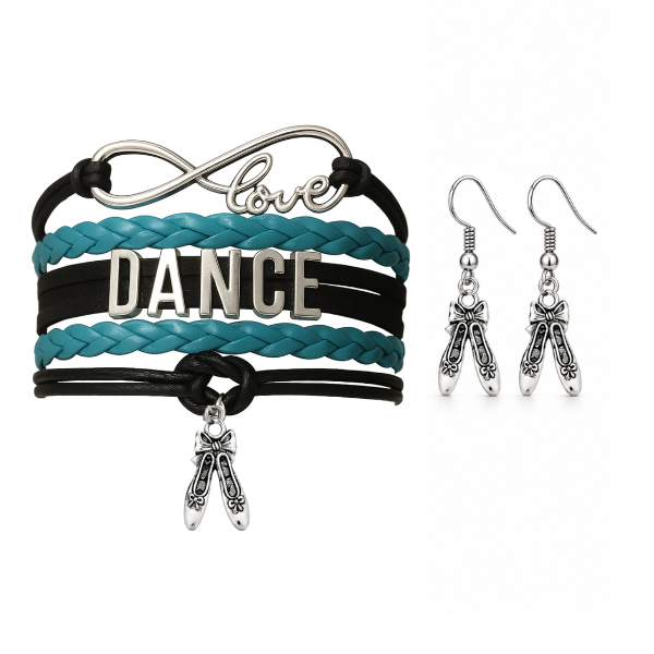 Girls Pink Dance Infinity Jewelry Set