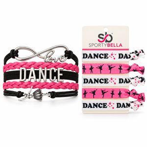 Girls Infinity Dance Gift Set (Bracelet & Hair Ties)