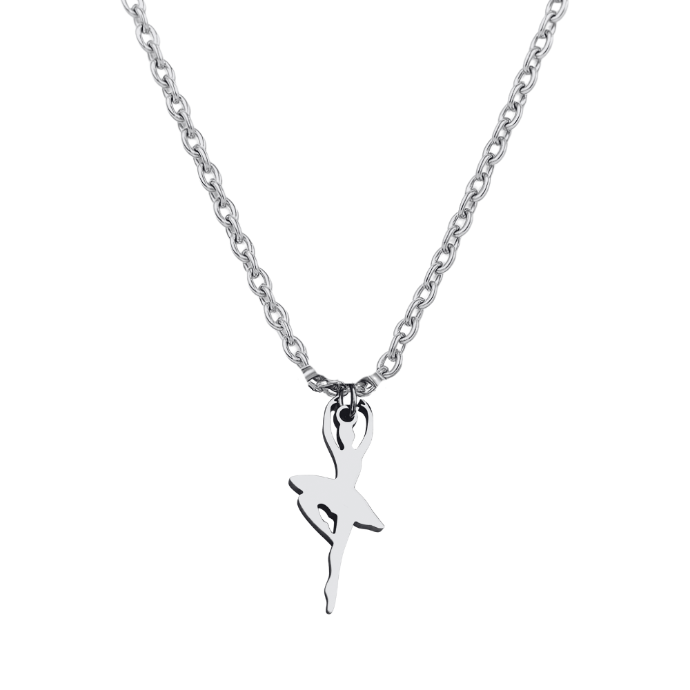 Dancer Stainless Steel Necklace - Choose Charm