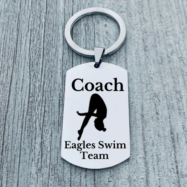 Personalized Diving Coach Keychain