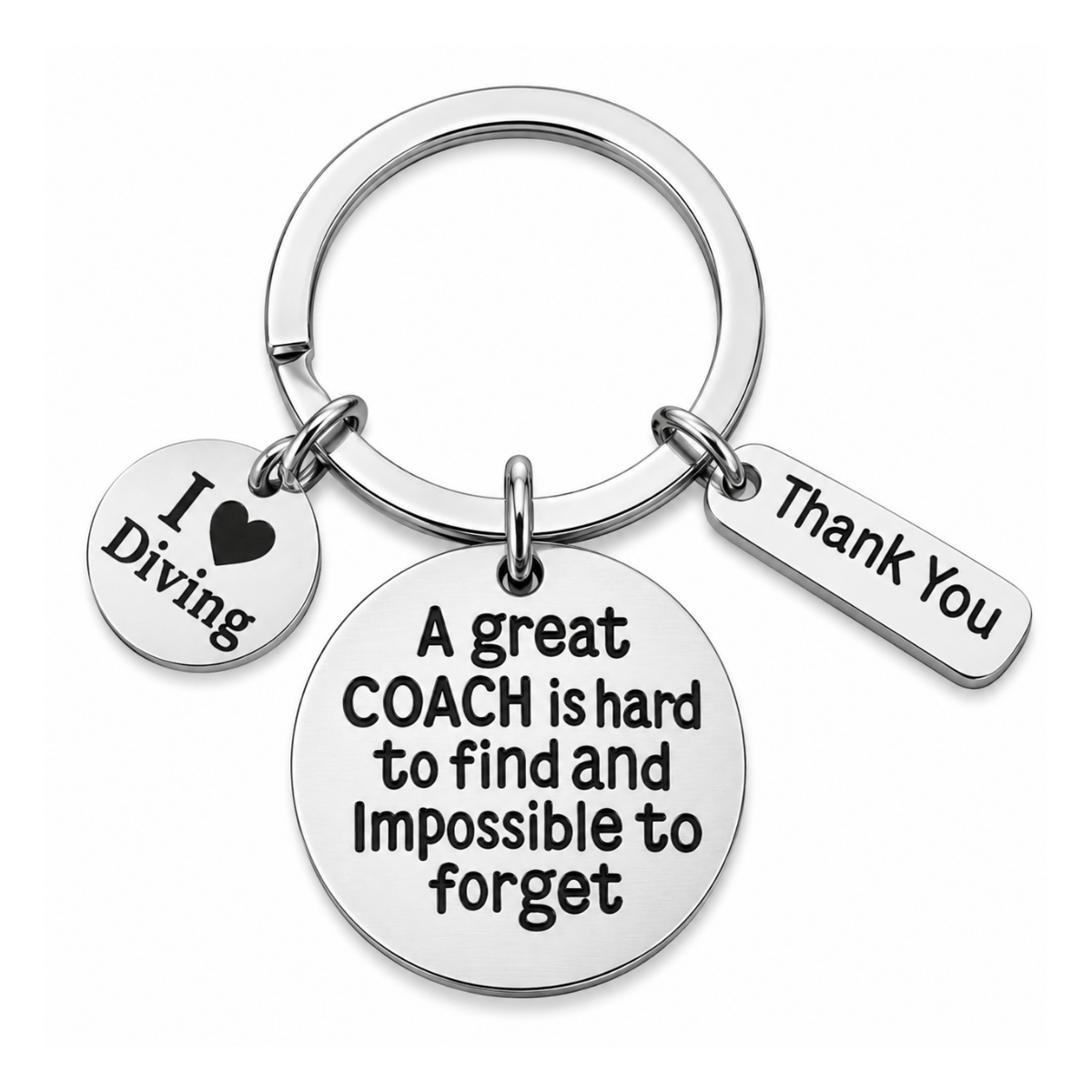 Diving Coach Keychain - Great Coach is Hard to Find