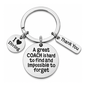 Diving Coach Keychain - Great Coach is Hard to Find