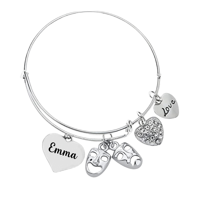 Personalized Engraved Drama Bangle Bracelet