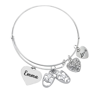 Personalized Engraved Drama Bangle Bracelet