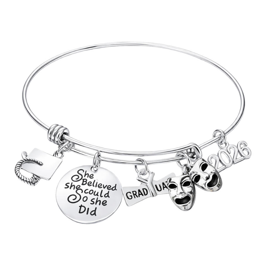 2026 Sports Graduation Bracelet - She Believed She Could- Pick Activity