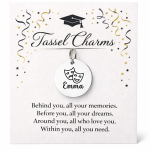 Drama and Theater Engraved Tassel Charm