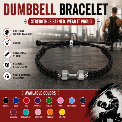 Dumbbell Adjustable Rope Bracelet