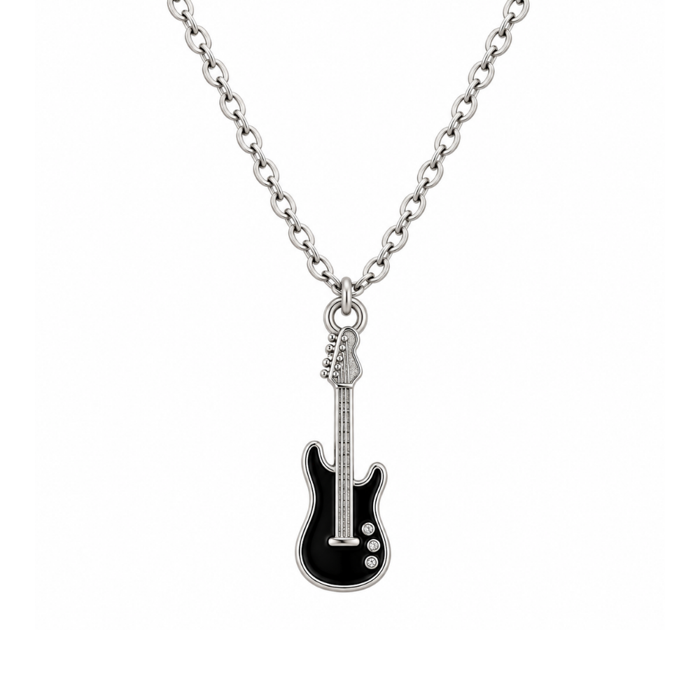 Electric Guitar Charm Necklace