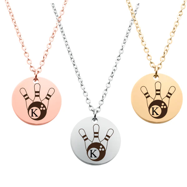 Engraved Bowling Necklace