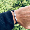 Engraved Wrestling Rope Bracelet on the Wrist