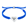 Royal blue bracelet with dance charm and adjustable slip knot design