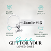 Engraved stainless steel bar keychain with field hockey charm in gift-ready packaging