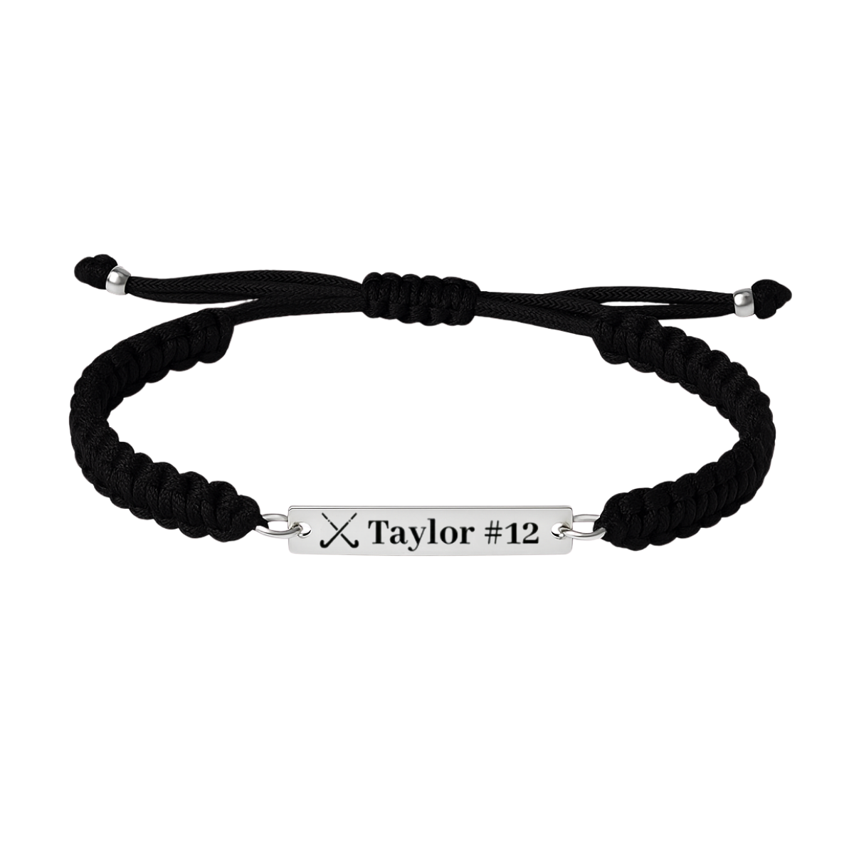 Engraved Field Hockey Rope Bracelet