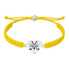 Yellow rope golf bracelet with plain golf heart charm