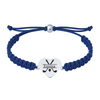 Navy blue rope bracelet with plain golf heart charm