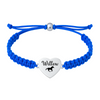 Royal blue rope bracelet with engraved horse charm