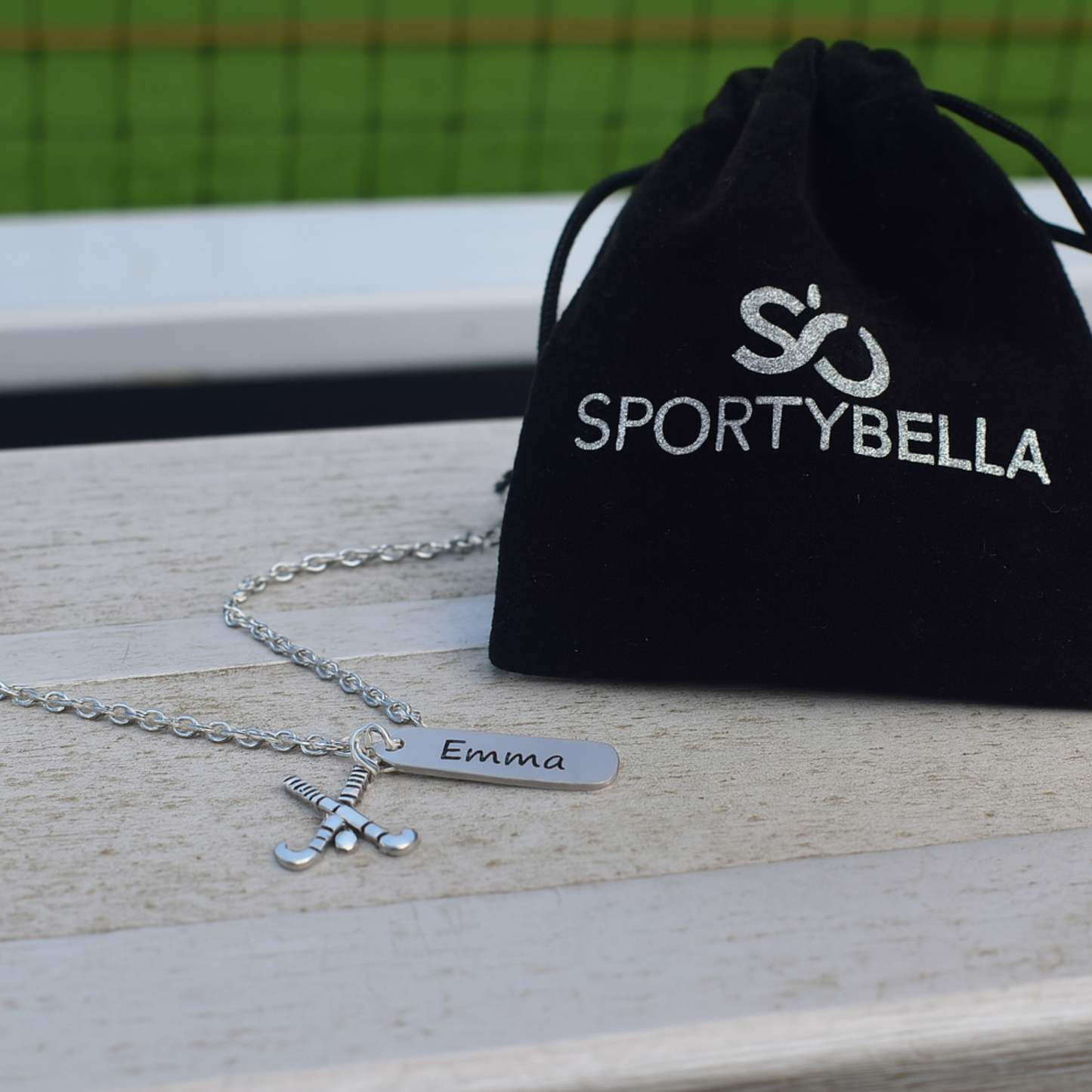 Engraved Personalized Field Hockey Necklace
