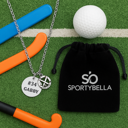 Engraved Personalized Field Hockey Necklace