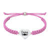 Light pink braided rope bracelet with swim charm