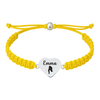 Yellow bracelet with swimmer heart charm