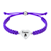  purple bracelet with engraved swimmer charm