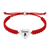 Red swim bracelet with heart-shaped swimmer charm