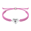 Light pink braided rope bracelet with swim charm